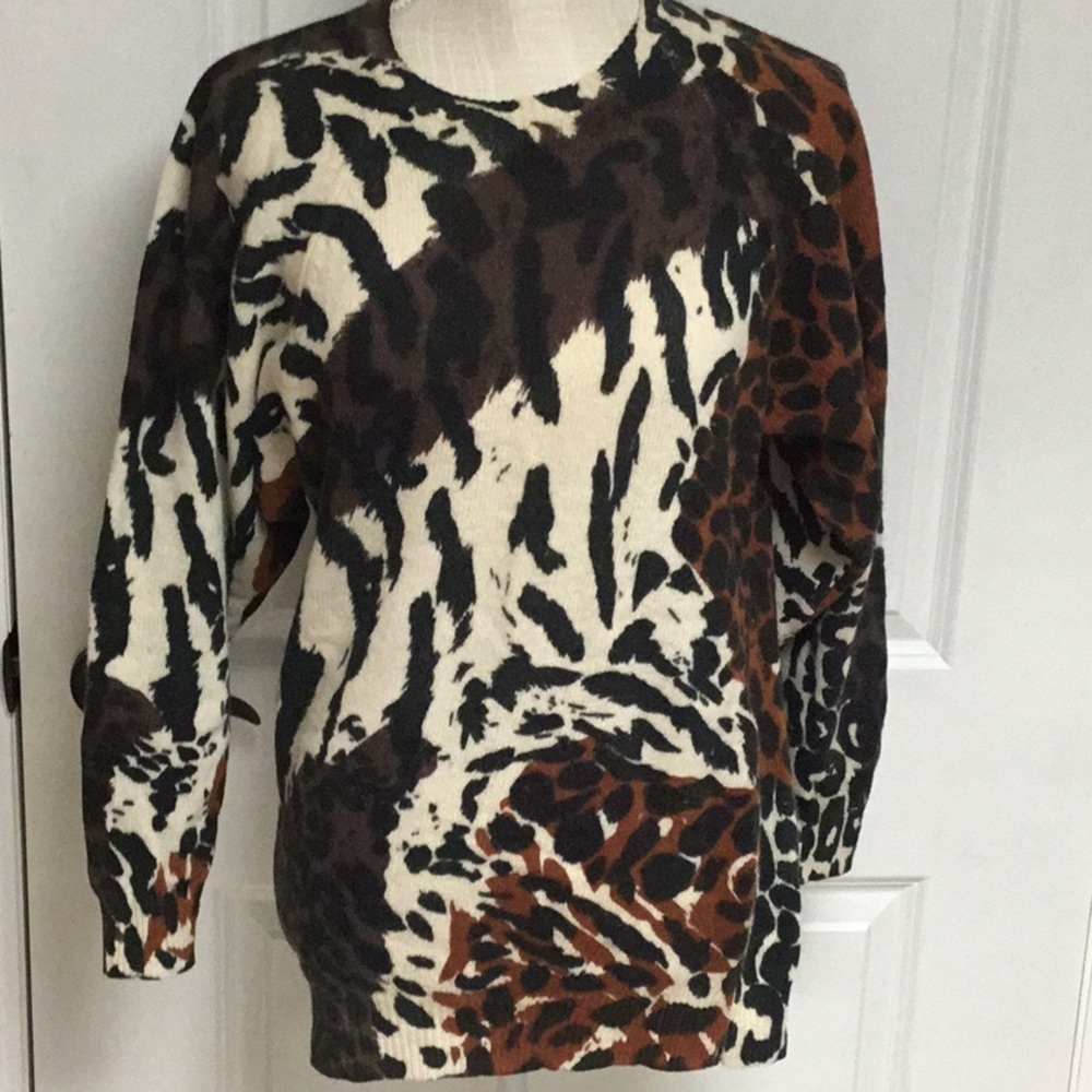 Vintage Animal Print Sweater